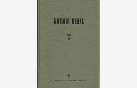 Khumbu Himal - Ergebnisse des Forschungsunternehmens Nepal Himalaya.   - Band 5 (Zoologie, Wirbellose)