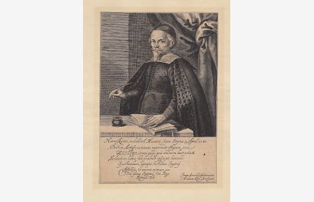 Porträt. Halbfigur am Schreibtisch mit Schreibgerät. Kupferstich von A. Khol nach J. Arnold, Blattgröße: 25, 5 x 17, 5 cm.