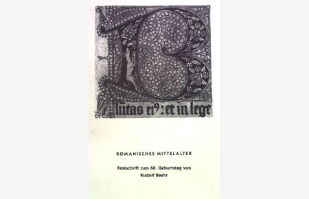 Romanisches Mittelalter - Festschrift zum 60. Geburtstag von Rudolf Baehr  - Nr. 115