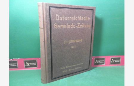 Österreichische Gemeinde-Zeitung - 20. Jahrgang 1954 - Offizielle Zeitschrift des Österreichischen Sädtebundes.