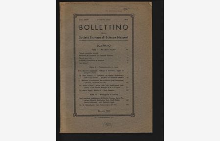 Villaggi di Leventina, Saggio di geografia umana  - Bollettino della Societa Ticinese di Scienze Naturali, Anno XXXIIII, 1938.