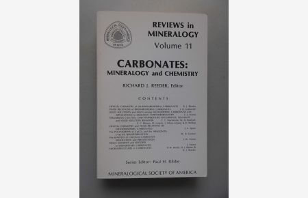 Reviews in Mineralogy Volume 11 Carbonates: Mineralogy and Chemistry
