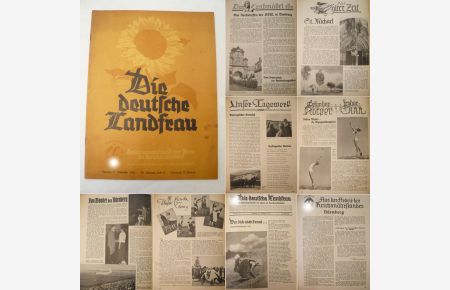 Die deutsche Landfrau. Halbmonatsschrift der Frau im Reichsnährstand. 29. Jahrgang 1936, Heft 20 vom 27. September 1936
