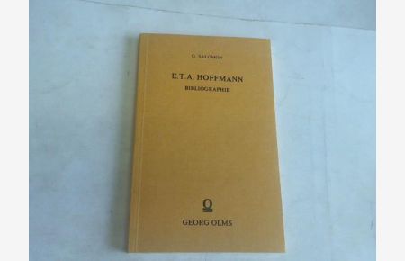 E. T. A. Hoffmann Bibliographie