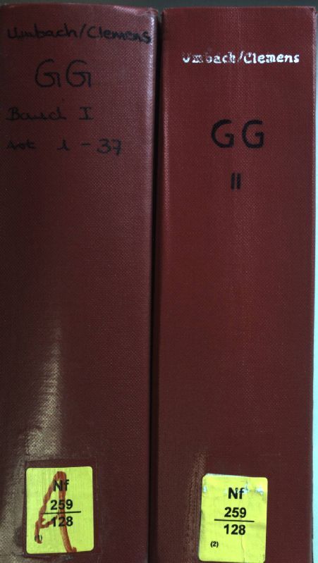 Grundgesetz : Mitarbeiterkommentar und Handbuch (2 Bände KOMPLETT) - Art. 1 - 146 GG. Heidelberger Kommentar - Umbach, Dieter C. und Thomas Clemens