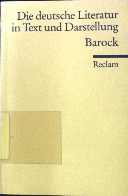 Barock. Reclams Universal-Bibliothek ; Nr. 9613, Die deutsche Literatur; Bd. 4. - Fischetti, Renate