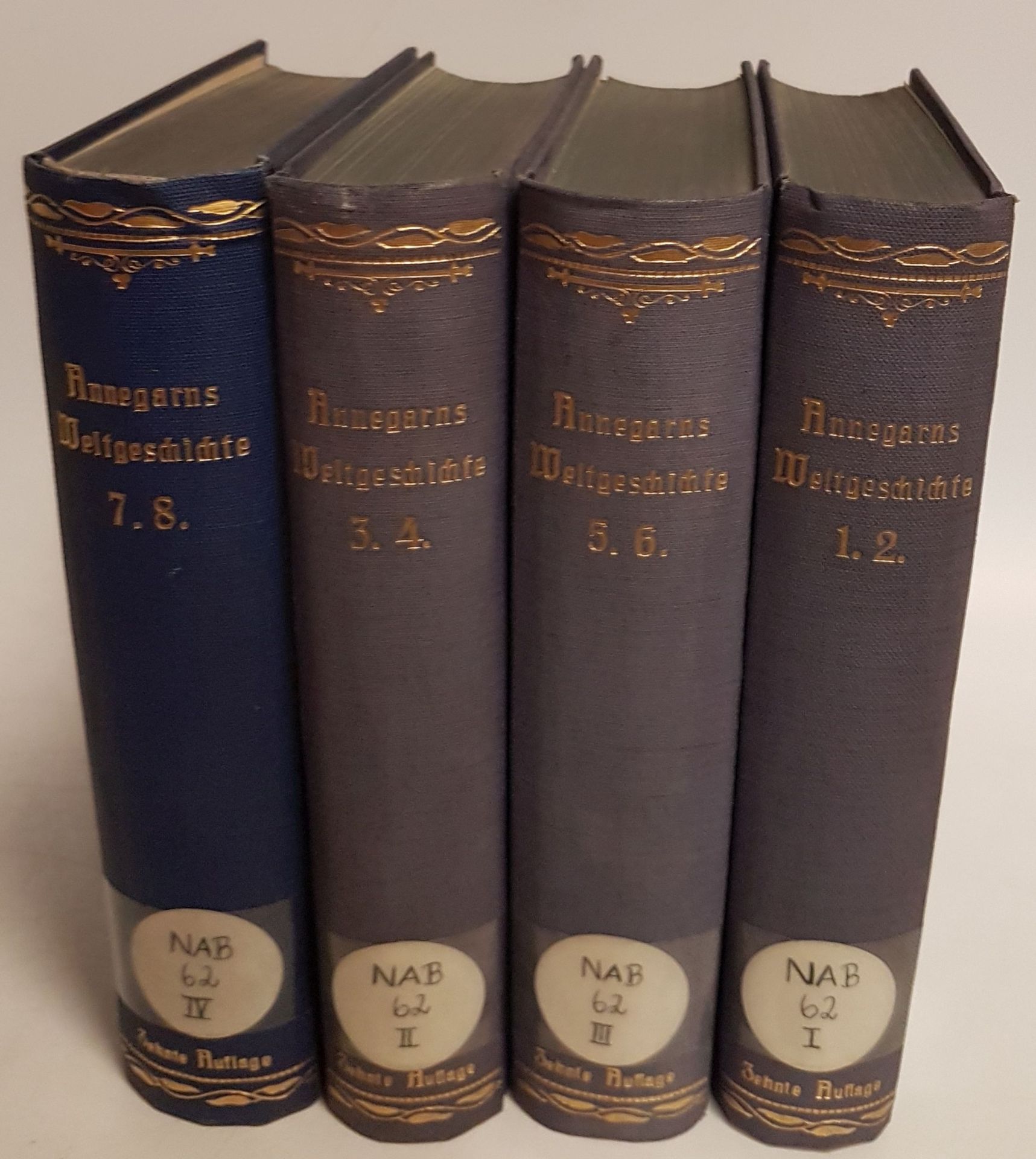Annegarns Weltgeschichte in acht Bänden (KOMPLETT in 4 Büchern) Neu bearbeitet und bis zur Gegenwart ergänzt von Dr. August Enck und Dr. Victor Huyskens