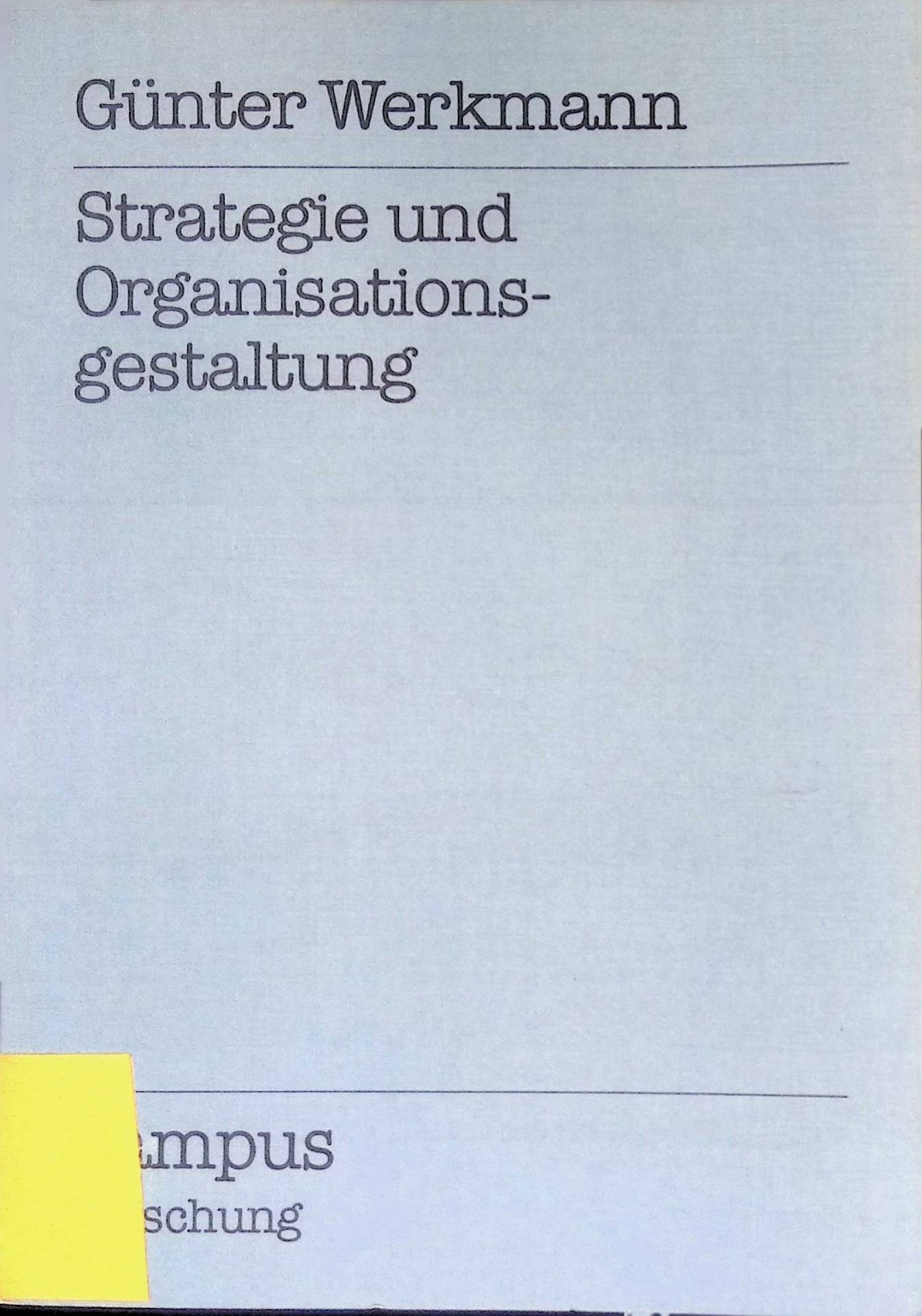 Strategie und Organisationsgestaltung.