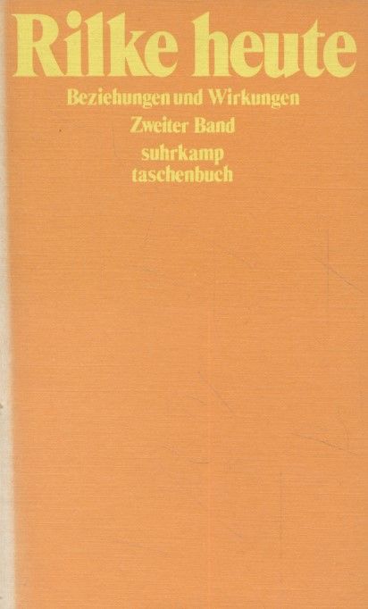 Rilke heute: Beziehungen und Wirkungen (Zweiter Band). Suhrkamp Taschenbuch 355. - Jankélévitch, Vladimir