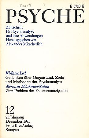 Psyche 25. Jahrgang 1971, Heft 12.,