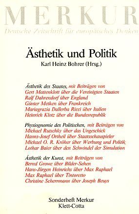 Merkur. Deutsche Zeitschrift für europäisches Denken. Sonder-Merkur 451/452. Ästhetik und Politik.