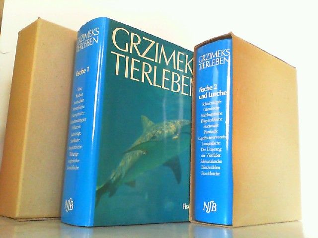 Fische und Lurche - Band 1 und 2 in 2 Büchern komplett. Grzimeks Tierleben. Enzyklopädie des Tierreichs. - Grzimek, Bernhard