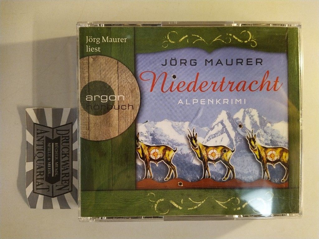 Niedertracht : Alpenkrimi [5 Audio CDs]. red. Bearb.: Lena Lindenbauer. Regie: Hans Jürgen Stockerl / Argon-Hörbuch. - Maurer, Jörg