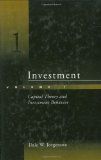 Investment: Capital Theory and Investment Behavior: 001 (Vol 1) (1st of a 2 Vol Set) - BUCH - Weldeau Jorgenson, Dale