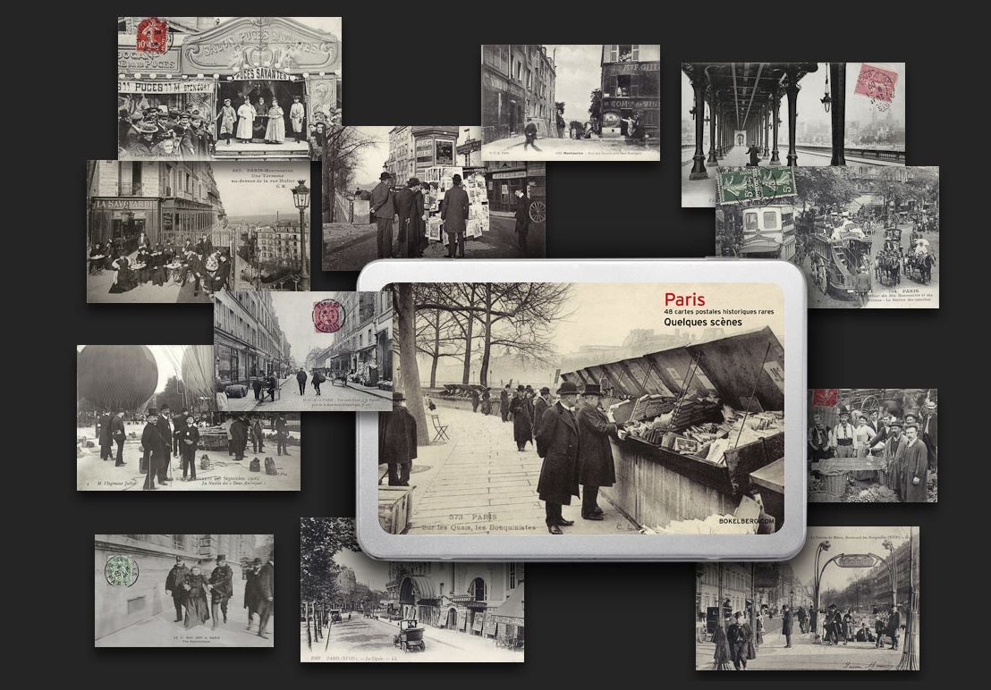 Paris 48 cartes postales historiques rares: Quelques scènes