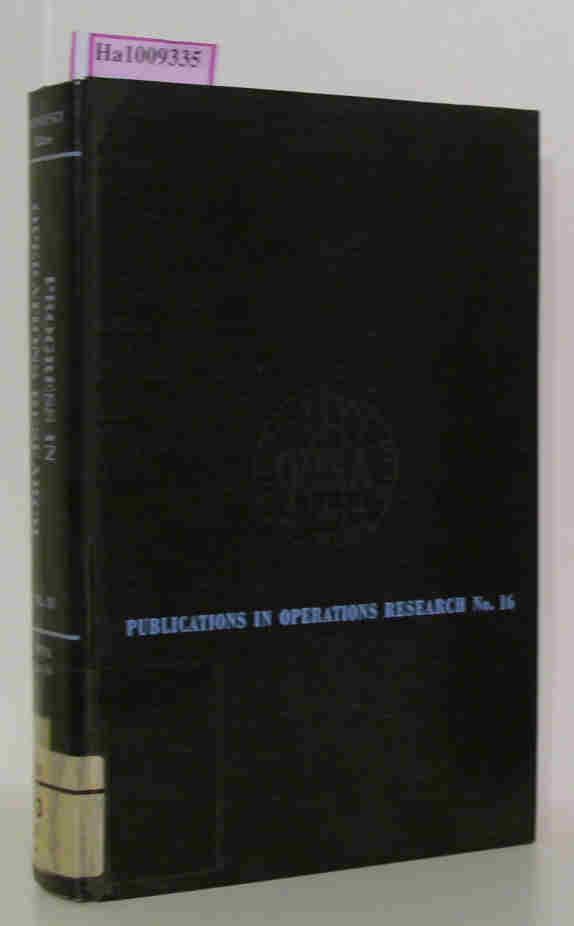 Progress in Operations Research Volume III - Relationship Between, Operations Research and the Computer Publications in Operations Research Number 16 - Author collective und Julius S. ( Ed. ) Aronofsky