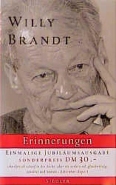 Willy Brandt - Erinnerungen. Jubiläumsausgabe zu 50 Jahren Bundesrepublik Deutschland - Brandt, Willy