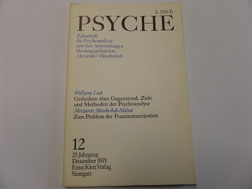 Zeitschrift für Psychoanalyse und ihre Anwendungen Heft 12 25. Jahrgang - Alexander Mitscherlich (Hrsg.)