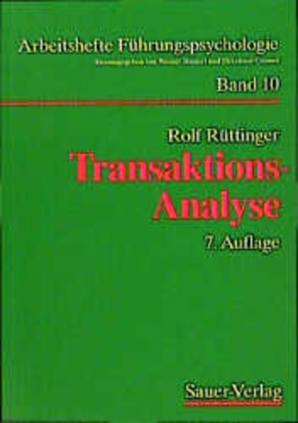 Transaktions- Analyse - Rüttinger, Rolf