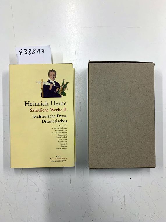 Heinrich Heine - Sämtliche Werke, 4 Bde., Ln, Bd.2, Dichterische Prosa, Dramatisches - Vordtriede, Werner