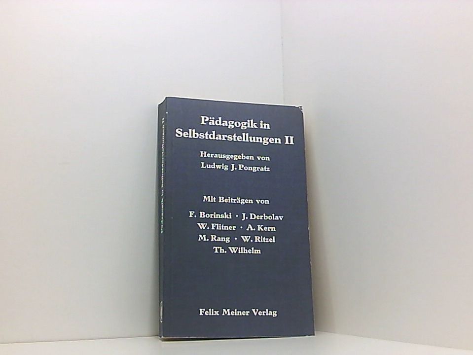 Pädagogik in Selbstdarstellungen II Bd. 2.
