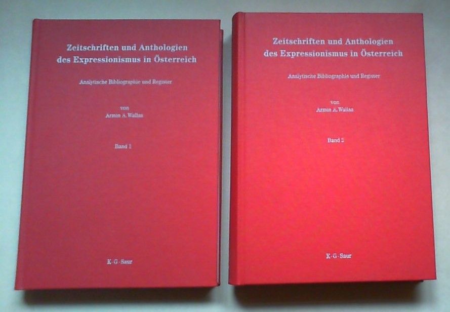 Zeitschriften und Anthologien des Expressionismus in Österreich. Analytische Bibliographie und Register. 2 Bde. - Wallas, Armin A.