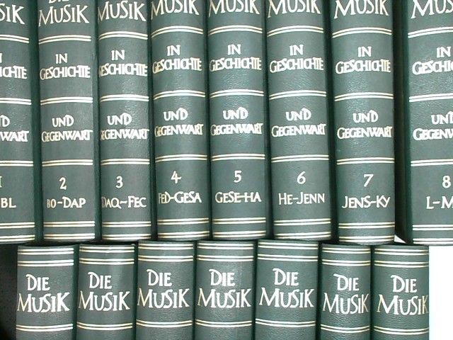 Musik in Geschichte und Gegenwart. (MGG). Allgemeine Enzyklopädie der Musik. . 15 Bände. - Blume, Friedrich