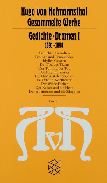 Gedichte. Dramen I: (1891-1898) (Hugo von Hofmannsthal, Gesammelte Werke in zehn Einzelbänden (Taschenbuchausgabe)) - Hofmannsthal Hugo, von
