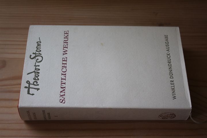 Sämtliche Werke in zwei Bänden. Band 1. (= Winkler Dünndruck Ausgabe). - Storm, Theodor.