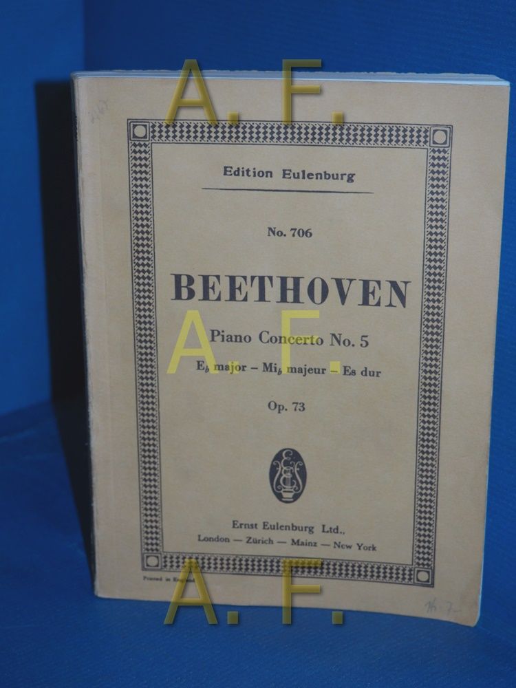Beethoven Piano Concerto No. 5 E major - Mi majeur - Es dur Op. 73 - Beethoven, Ludwig van (Komponist)