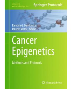 Cancer Epigenetics: Methods and Protocols (Methods in Molecular Biology) [Englisch] [Gebundene Ausgabe] Ramona G. Dumitrescu (Herausgeber), Mukesh Verma (Herausgeber) The epigenetic regulation plays an important role in normal development and maintenance of tissue specific genes expression in humans and the disturbance of these patterns lead to changes involved in tumor formation. More recently, epigenetic changes have been observed in early stages of tumor development and together with the genetic alterations have been defined as abnormalities, necessary for cancer initiation and progression. In, Cancer Epigenetics: Methods and Protocols, expert researchers reviewed these epigenetics changes in different tumor types and described several technologies that are currently available to detect epigenetic changes. These technologies have lead to a better understanding of the processes in normal and cancerous cells. Written in the highly successful Methods in Molecular Biology™ series format, the chapters include the kind of detailed description and implementation advice that is crucial for getting optimal results in the laboratory. Thorough and intuitive, Cancer Epigenetics: Methods and Protocols aids scientists in continuing to study epigenetic alterations used in clinical practice as biomarkers of early cancerous lesions or markers of progression and prognosis