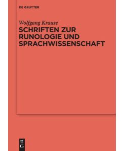 Schriften zur Runologie und Sprachwissenschaft.