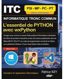 ITC - MPSI - Essentiel De Python Avec wxPython - avec Visual Studio Code