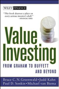 Value Investing: From Graham to Buffett and Beyond (Wiley Finance) von Bruce C. N. Greenwald (Autor), Judd Kahn (Autor), Paul D. Sonkin (Autor), Michael van Biema fundamental principles of value investing investment technique Warren Buffett Michael Price Mario Gabellio successful value investors Finance Asset Management Value Fund No one can doubt there`s an urgent need to think clearly about investing, since many investors in Silicon Valley companies have suffered a stock market decline comparable to the Crash of `29. The burned investor could find no better starting place than this superb book by four New York City value investors, all descended from the master of value investing, Benjamin Graham They have written one of the most intelligent overviews of investing I`ve ever read, combining analytical rigor with intuitive description.  (DAVID A. SYLVESTER, Published Sunday, Oct. 21, 2001, in the San Jose Mercury News) Greenwald is an excellent guide on this subject From the guru to Wall Street`s gurus comes the fundamental techniques of value investing and their applications Bruce Greenwald is one of the leading authorities on value investing. Some of the savviest people on Wall Street have taken his Columbia Business School executive education course on the subject. Now this dynamic and popular teacher, with some colleagues, reveals the fundamental principles of value investing, the one investment technique that has proven itself consistently over time. After covering general techniques of value investing, the book proceeds to illustrate their applications through profiles of Warren Buffett, Michael Price, Mario Gabellio, and other successful value investors. A number of case studies highlight the techniques in practice. Bruce C. N. Greenwald (New York, NY) is the Robert Heilbrunn Professor of Finance and Asset Management at Columbia University. Judd Kahn, PhD (New York, NY), is a member of Morningside Value Investors. Paul D. Sonkin (New York, NY) is the investment manager of the Hummingbird Value Fund. Michael van Biema (New York, NY) is an Assistant Professor at the Graduate School of Business, Columbia University. Value investing is so unpopular now, that many do not know about this highly successful form of investing as practiced by its greatest masters. Value Investing helps to overcome that ignorance among the newest generation of investors. That is good and timely, because we seem to be entering a time when value investors often make their greatest coups. If you believe that the stock market is totally efficient (current prices accurately discount everything that is or could be known about the company to accurately price a company`s securities), you will think this book is irrelevant. If you think that stock prices normally over or under value a company`s worth, you will find this book fascinating. If you want to have a decent chance of learning how to outperform indexed mutual funds, this book is one of a handful that can help you. The methods and investors outlined in this book have successfully beaten the market averages for decades. So whether you try to do apply the concepts for yourself, or have your money invested by one of these top value investment managers, value investing is a discipline that can help you achieve superior investing results. In some of the many back tests run in recent years to test for market efficiency concerning stock prices, simply buying stocks with low price/earnings and price/book ratios proved to outperform the market averages. More thoughtful stock-picking can do even better. But the ideas in this book are far more important than that. Value Investing shows the many ways that situations where securities are underpriced can be found and exploited. The masters of this approach do a lot of fundamental homework, and look carefully from several different perspectives. Many people identify value investing with Benjamin Graham and the early Warren Buffett. This book expands that perspective by also profiling Mario Gabelli, Glenn Greenberg, Robert Heilbrunn, Seth Klarman, Michael Price, Water and Edwin Schloss, and Paul Sonkin. You will find out about how they were educated, the value disciplines they have used, their long-term track records, and how they differ from one another. You should realize that value investing is above-all an intellectual and cross-checking exercise (a bit like chess), far removed from emotion of day-trading and the thrills of following trading momentum. You need to be patient. Years can pass without any good opportunities arising. You will often sell stocks far before their ultimate peak. So you will have to think about how well the psychology of the careful hunter with one bullet in your rifle matches the way you like to do things. One of the hardest things to accommodate is that your results will look worst when everyone else is picking up easy money, mindlessly, by running with the herd of rampaging bulls. As helpful as this book is, Value Investing has a number of weaknesses. First, new investors will probably get a little lost in the discussions. The authors usually begin at a level of understanding that people who have attended business school have. Second, you will find it hard to run down more details on concepts you don`t quite get. Third, you will get a flavor of what each investor has done . . . but not the full detail. So, think of this as a wine tasting. If you find some styles you like, plan to do more reading and studying. Fourth, if you were only taught the investing creed according to efficient markets, you will probably wonder what all the fuss is about. The book could have used more references to the new research that challenges the assumptions built into CAPM (the Capital Asset Pricing Model). In your personal life, do you ever find it rewarding to get a great bargain on something of value that you care about? If so, value investing may be for you. The sense of satisfaction is similar, and the financial rewards can be greater. Be cautious as you apply any investing method to outperform the market averages. Limit the size of your potential losses until you have fully developed your skill. Look carefully, think . . . and be skeptical! There are many people trying to make the future seem rosier than it will be. Value Investing From Graham to Buffett and Beyond Wiley Finance