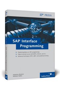 SAP Interface Programming: A comprehensive reference for RFC, BAPIs, ActiveX and JCo programming. Techniques: tRFC, qRFC, and parallel processing [Gebundene Ausgabe] tools error diagnosis developers Business Objects Java Connector troubleshooting Johannes Meiners Wilhelm Nüßer With a strong focus on the RFC Library, this book gives beginners a first-hand introduction to basic concepts, and highlights key tools in the ABAP Workbench. Actual programming examples help to illustrate client-server architecture, and show you how to assess the appropriate tools for error diagnosis, troubleshooting and more. Experienced SAP developers can dive right into comprehensive chapters on programming the RFC interface, and advanced techniques such as tRFC, qRFC, and parallel processing. Extensive coverage of BAPIs, ActiveX, JCo and highly-detailed programming examples serve to round out this exceptional resource. Highlights include- ABAP Workbench tools - Developing client/server applications - In-depth guidance on the RFC Library - tRFC, qRFC, and parallel processing - RFC Troubleshooting - Business Objects, BAPIs, and ActiveX - Java Connector (JCo) Synopsis Deals with computers/software. 1-59229-034-5 1592290345 ISBN-13 978-1-59229-034-5 9781592290345 Introduction 1. The Basics of R/3 System Architecture The Application Server The Dialog Process The Update Task The Enqueue Process The Gateway Server Distributed Load Systems and the Message Server The RFC Interface Within the R/3 System 2. The Basics of the ABAP Programming Language The ABAP Development Environment Creating Database Tables The Data Dictionary Relationships Between Domains, Data Elements, and Tables Create a Domain Create a Data Element Create a Transparent Table Maintaining Data Records Using the Data Browser A Simple Program ABAP Data Types and Variable Declaration Elementary Programming Statements in ABAP Value Assignments Branches Loops Access to Internal Tables Access to Database Tables Configuration of Selection Screens Creating Function Modules Coding Conventions in This Book 3. Introduction to Programming with the RFC API The Task for the First Example Programming the SAP Function Modules Programming the Client The Configuration of the main() Function Open a Connection to the R/3 System Calling Up Function Modules in the R/3 System Frequent Errors on the Client Side Overview of the Functions and Structures Used From an RFC Function Call to the Function Module Programming the External Server Configuring the main() Function for an External Server Open a Connection with the R/3 System Implementing the Message Loop Implementing the Server Services Setting Up the Connection to the R/3 System Programming the ABAP Client Frequent Errors on the Server Side Functions Used 4. The Basics of RFC Programming Type Mapping and Data Aggregates Generic Data Types The Character Data Types Numeric Strings The Case of Packed Numbers Final Overview of Type Mapping Working with Structures Working with Internal Tables Creating an Internal Table in an External Program Administration of Data Records in an Internal Table Reading and Writing Data Records in an Internal Table Overview of the Functions for Internal Tables The Message Loop Alternatives for Logging on to an R/3 System Working With a Configuration File Working with Load Balancing Working with the RfcOpen Function 5. Troubleshooting The ABAP Debugger The BREAK Statement The Gateway Monitor The RFC Trace Structure of the Trace File for an External Client Structure of the Trace File for an External Server Traces Using Transaction ST05 The RFC Generator Structure of the Client Program Generated Structure of the Server Program Generated Macros for Setting and Reading Values SAP Test Programs 6. Advanced Techniques Return Calls from the Server Automatic Creation of a Structure Description Transactional Remote Function Calls The R/3 System as tRFC Client Programming a Transactional RFC Server Transactional RFC Client Queue RFCs Administration of qRFCs in the R/3 System Developing a qRFC Client in the R/3 System Developing an External qRFC Client tRFC and qRFC Calls Conclusion Error Messages from an External Server Error Messages from a Synchronous Server Error Messages from the tRFC and qRFC Servers Parallel Processing Multitasking and Multithreading Creating and Exiting Threads The Basics of Synchronization Synchronization Objects Advantages of Parallel Processing in RFC Programming Implementing Parallel Processing in External Servers 7. The Business Object Business Object Close to the Object Structure of the Business Object The Structure of the Business Object Builder Creating the Object Key Methods of the Business Object Instance-Dependent Methods Implementation of Methods Using ABAP Program Forms Creating a Method Object Release and the Business Object Repository Guidelines for Developing API Methods Possibilities for Activation 8. Calling BAPIs from Clients What Are COM and ActiveX? What Is Your Name? or an Introduction to the Use of ActiveX Controls The SAP BAPI Control Opening a Connection with the R/3 System Calling the Business Object Method What Is a BAPI Proxy Object Anyway? Naming Conventions During Programming Wrapping the BAPI Proxy Object A Better Method for Setting Up a Connection to the R/3 System Integrating the Logon Control into the Client Events of the SAPLogonControl Class Recognizing a Disconnection Concepts for Creating Data Aggregates The SAP TableFactory Control in Detail Administering Structures with the SAP TableFactory Control Accessing Data in Structures Note When Working with Structures! Working with Tables The Class Hierarchy for Working with Tables Important Attributes of the Table Class Structure of the Example Programs Reading Data Records in a Table Changing Data Records Alternatives for Creating the Field Description Visualization of the Table Contents Hierarchy of the Classes of the TableView Control Specifying the Layout of the Data Grid Accessing the Cells in a Data Grid Specifying the Data Source for the Data Grid Concepts for Inserting and Deleting Rows and Columns Working with the Clipboard 9. SAP and Java The SAP Java Connector Basics of the JCo Ways of Using the JCo The JCo Package JCo Releases Using the JCo Basic Structure of a JCo Application Connection Setup Running the RFC Modules Access to Data and Tables Complete Example Program Troubleshooting and Tracing Closing Remarks The Future of the SAP Java Interface Appendix A. Sources and Further Reading Appendix B. About the Authors Index SAP Interface ProgrammingA comprehensive reference for RFC, BAPIs, ActiveX and JCo programming. TechniquestRFC, qRFC, and parallel processing Johannes Meiners Wilhelm Nüßer