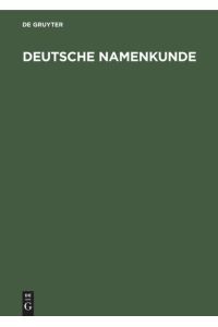 Deutsche Namenkunde : unsere Familiennamen