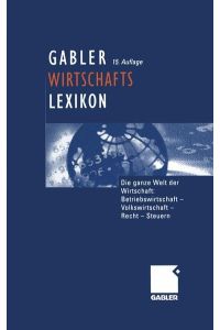 Gabler Wirtschafts-Lexikon :  - Taschenbuch-Kassette mit 8 Bd.  inklusive Update-Service im Internet