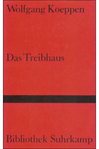 Das Treibhaus. Roman. Bibliothek Suhrkamp (BS) Band 659.