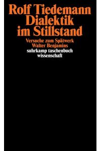Dialektik im Stillstand : Versuche zum Spätwerk Walter Benjamins.   - Rolf Tiedemann / Suhrkamp-Taschenbuch Wissenschaft ; 445