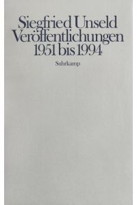 Veröffentlichungen 1951 bis 1994: Eine Bibliographie. Zum 28. September 1994
