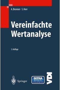 Vereinfachte Wertanalyse mit Formularen und CD-ROM (VDI-Buch) Bronner, Albert and Herr, Stephan
