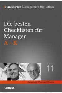 Die besten Checklisten für Manager. A-K und L-Z (Handelsblatt Management Bibliothek)