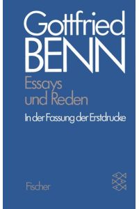 Gottfried Benn. Gesammelte Werke in der Fassung der Festdrucke: