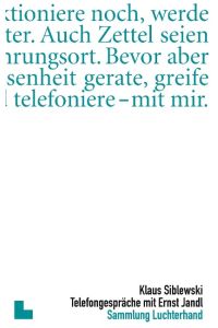 Telefongespräche mit Ernst Jandl: Originalausgabe