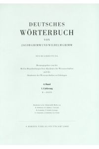 Deutsches Wörterbuch. 4. Band: Lieferung 1 B-Bann