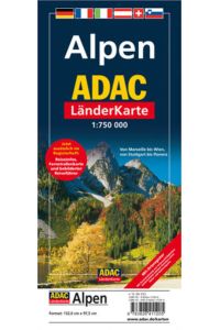 ADAC Karte, Plano, Alpen: Von Wien bis Marseille, von Stuttgart bis Floren