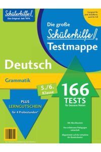 Testmappe Deutsch Grammatik (Kl. 5. -6. ) :