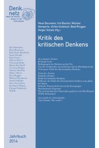 Jahrbuch Denknetz 2014 : Kritik des kritischen Denkens