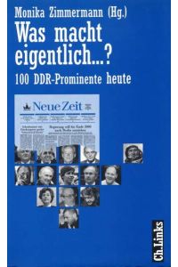 Was macht eigentlich. ?. 100 DDR-Prominente heute  - M. viel. Fotos