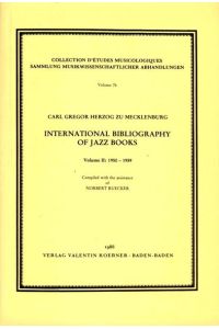 International Bibliography of Jazz Books: 1921-1949 AND (Collection d'Etudes Musicologiques)